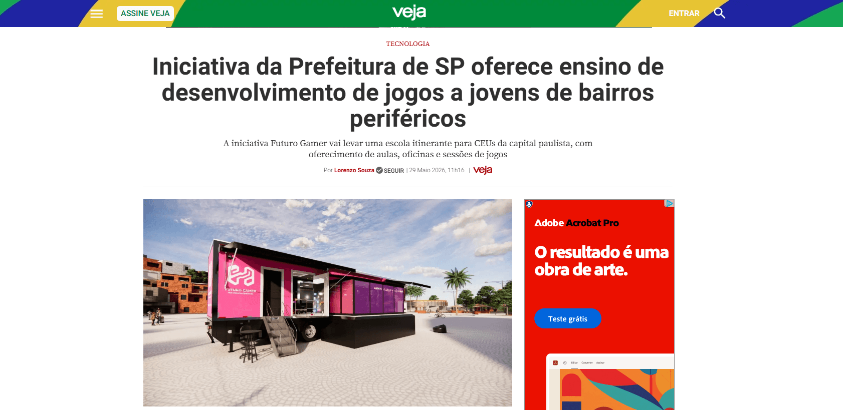 Recorte de mídia: Veja
